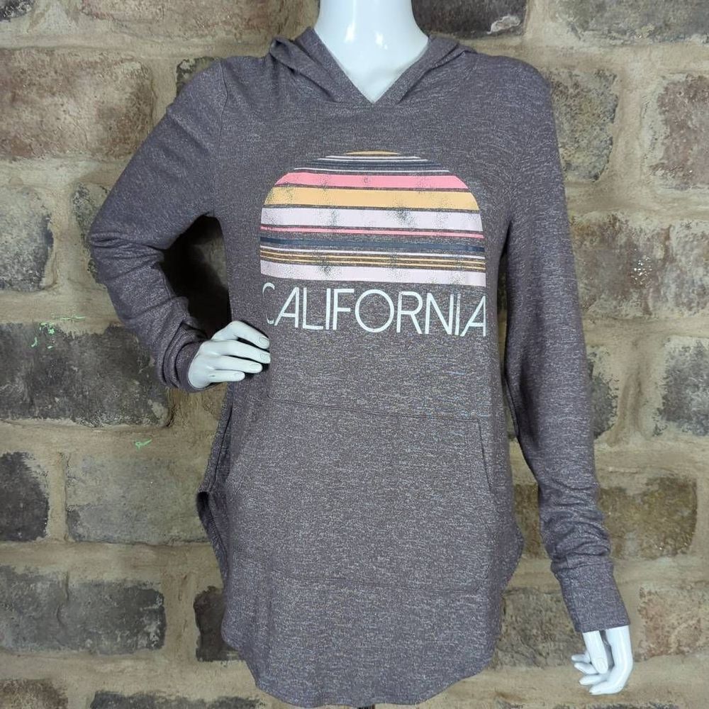 Grayson Threads California Heather Gray Hooded Top Woman's Size Medium‎ Coastal